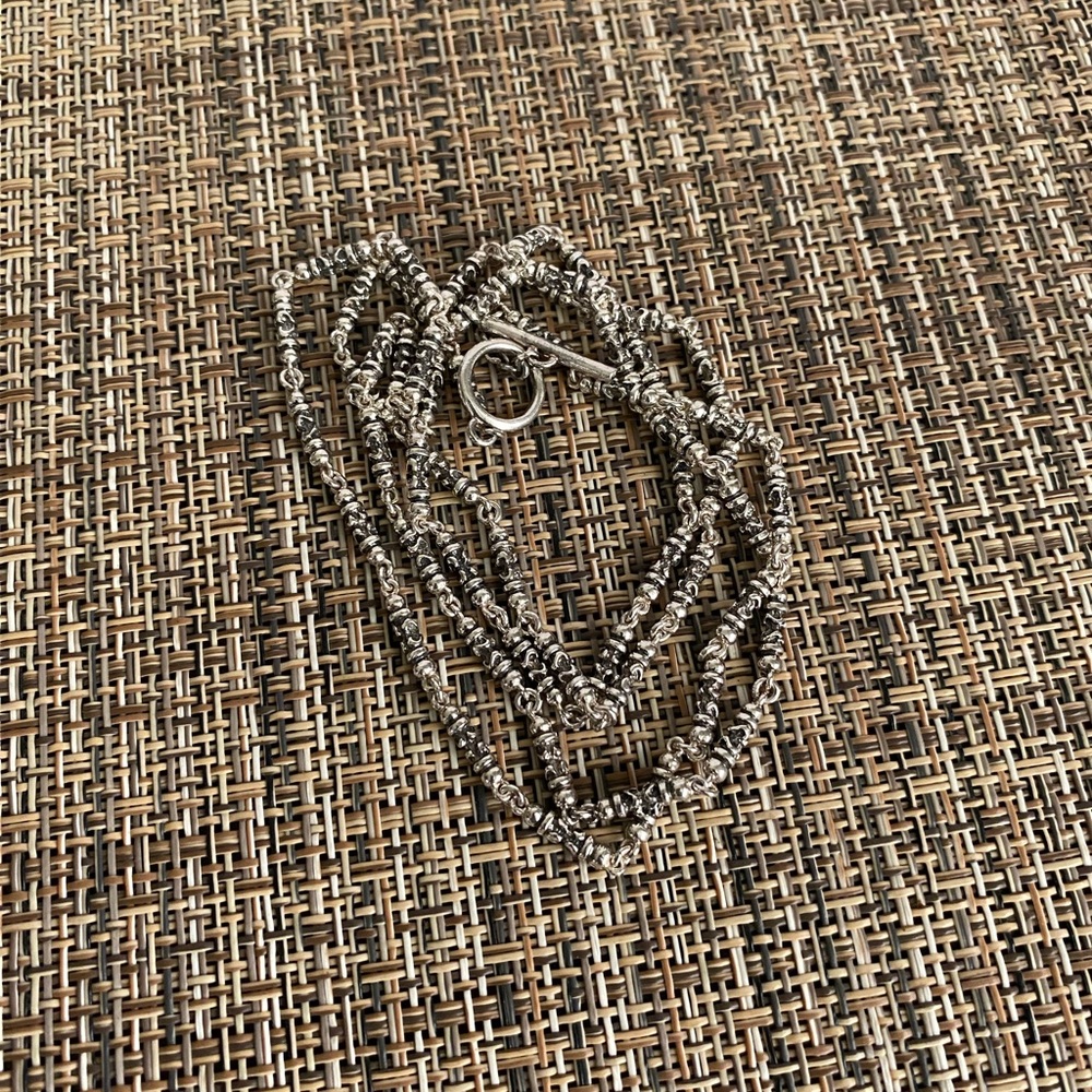Textured Rope Chain Necklace in Silver - Versatile Women’s Jewelry